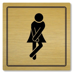 WC ženy, 100x100mm, zlatá, Utah